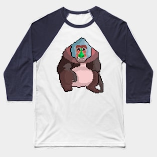 Pixel Gorilla Gaze Baseball T-Shirt